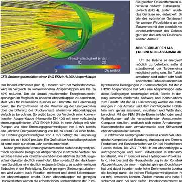 Hydrodynamische Absperrklappen Wasserwirtschaft
